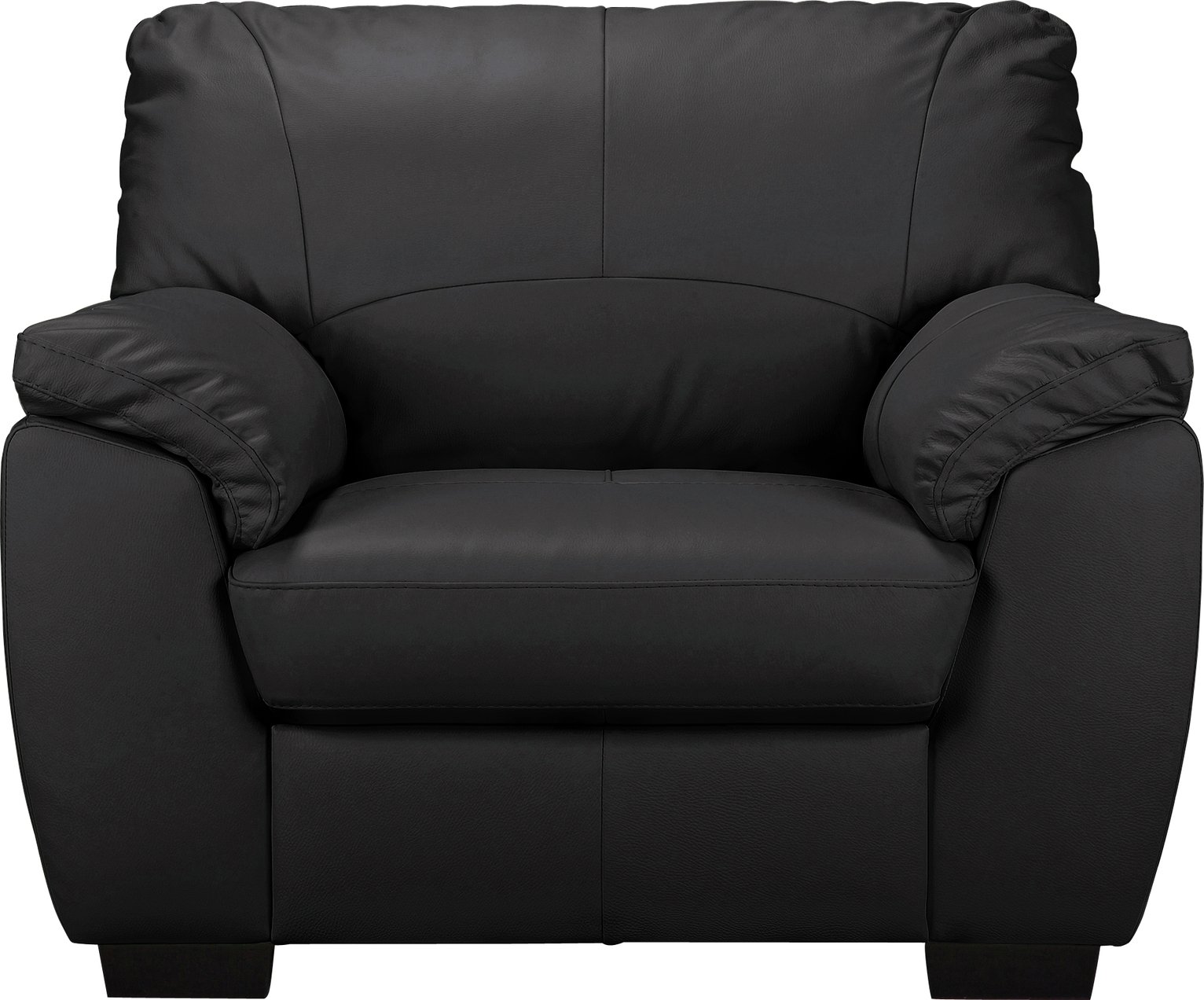 Argos Home Milano Leather Armchair - Black