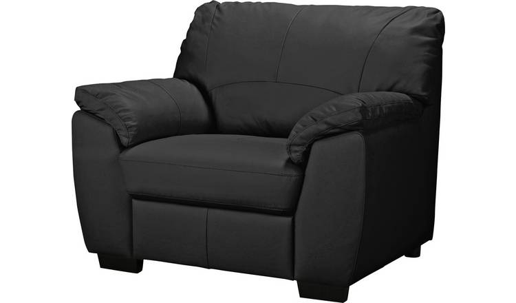 Buy Argos Home Milano Leather Armchair - Black | Armchairs and chairs