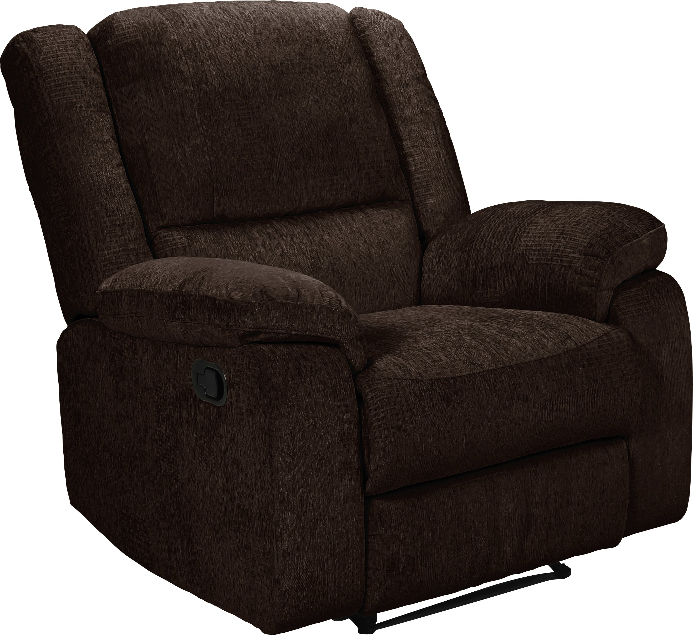 Collection Shelly Fabric Manual Recliner Chair - Dark Brown