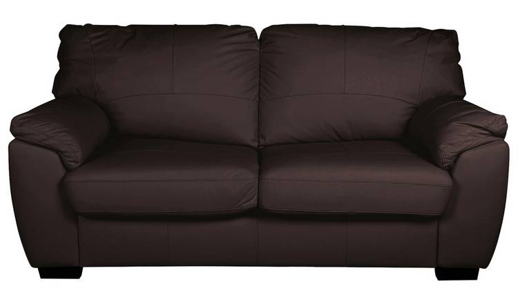 Argos Home Milano Leather 2 Seater Sofa Bed - Chocolate