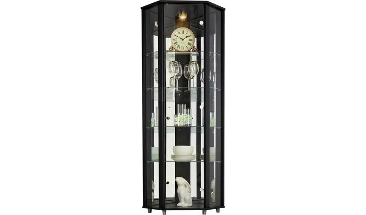 Buy Argos Home 1 Glass Door Corner Display Cabinet Black