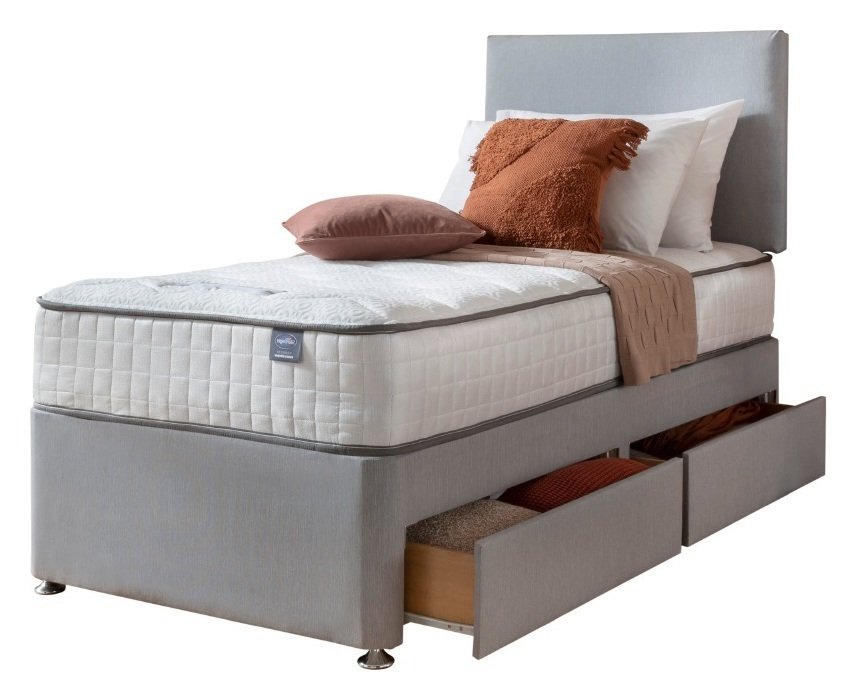 Silentnight Middleton 800 Pkt Memory Single 2Drw Divan -Grey Review