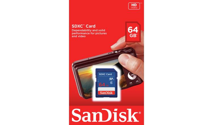 SanDisk Blue SDXC Memory Card - 64GB