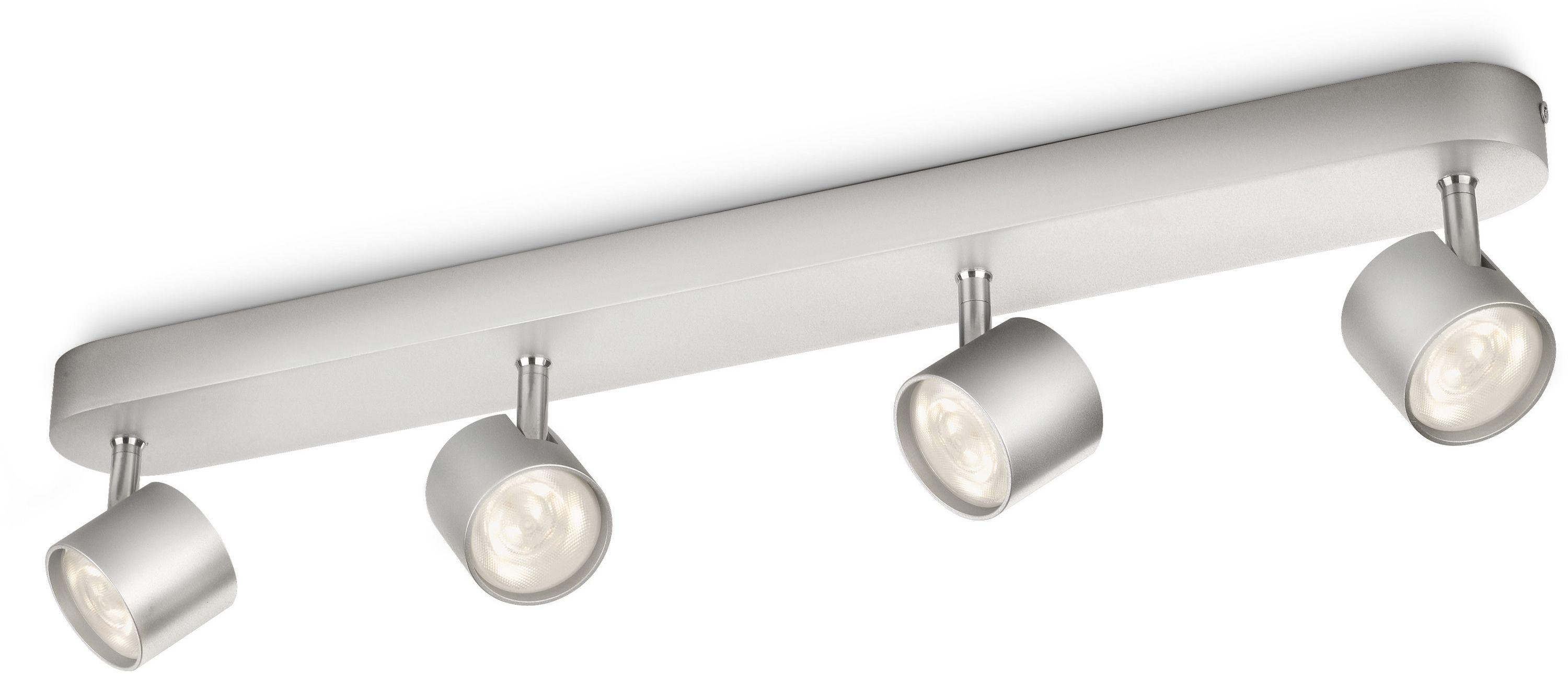 Philips myLiving LED Bar 4 Ceiling Spot Lights - Aluminium.