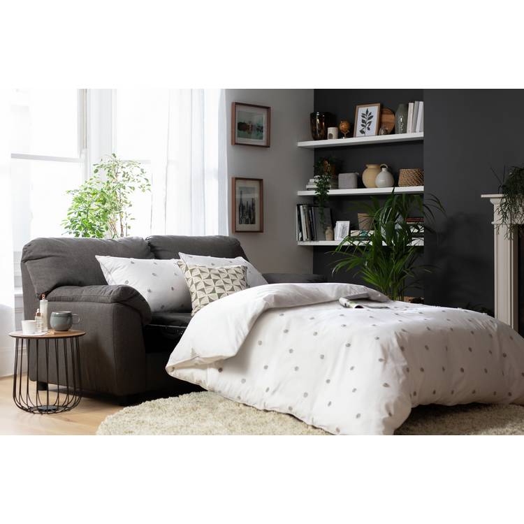 Argos Home Milano Leather 2 Seater Sofa Bed - Black 0