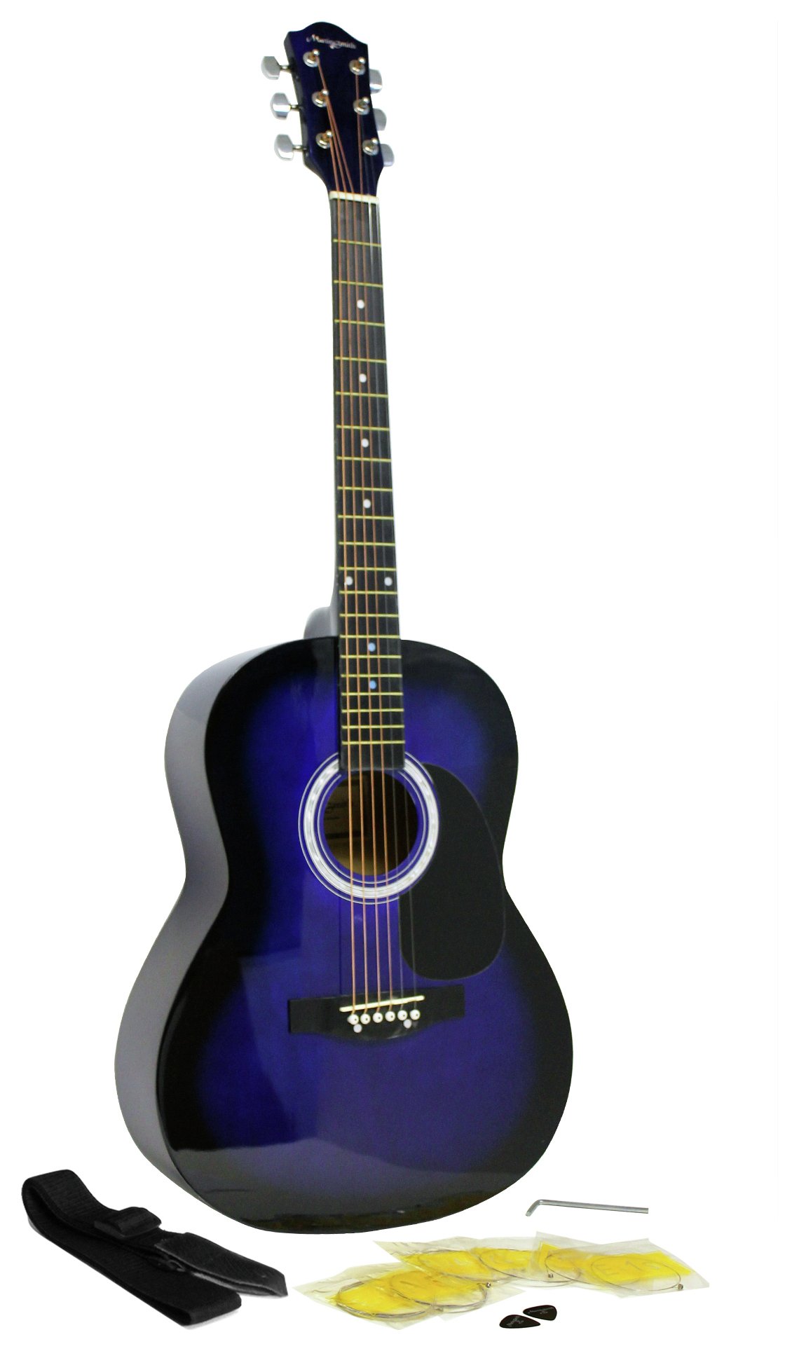 Martin Smith 39 Inch Acoustic Guitar Pack - Blue