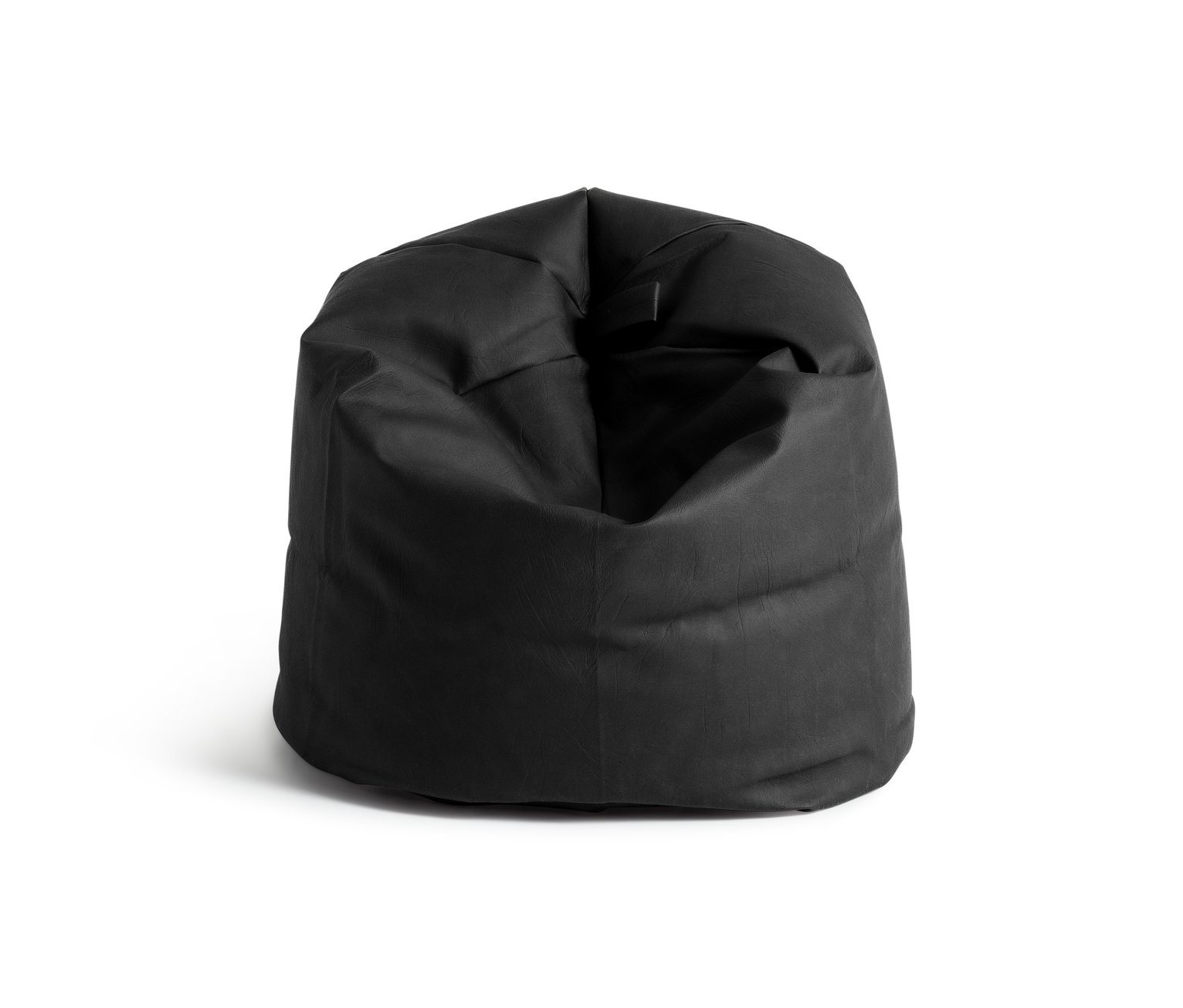 Argos Home Faux Leather Bean Bag - Black