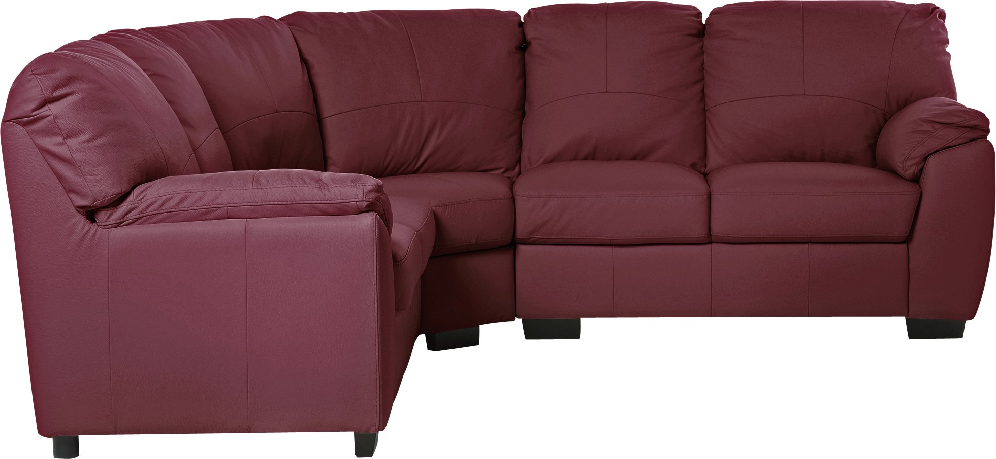 Argos Home Milano Reversible Corner Leather Sofa - Burgundy