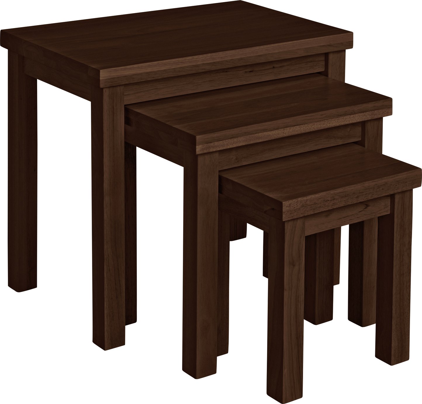 Argos Home Gloucester Nest of 3 Wooden Tables -Walnut Effect