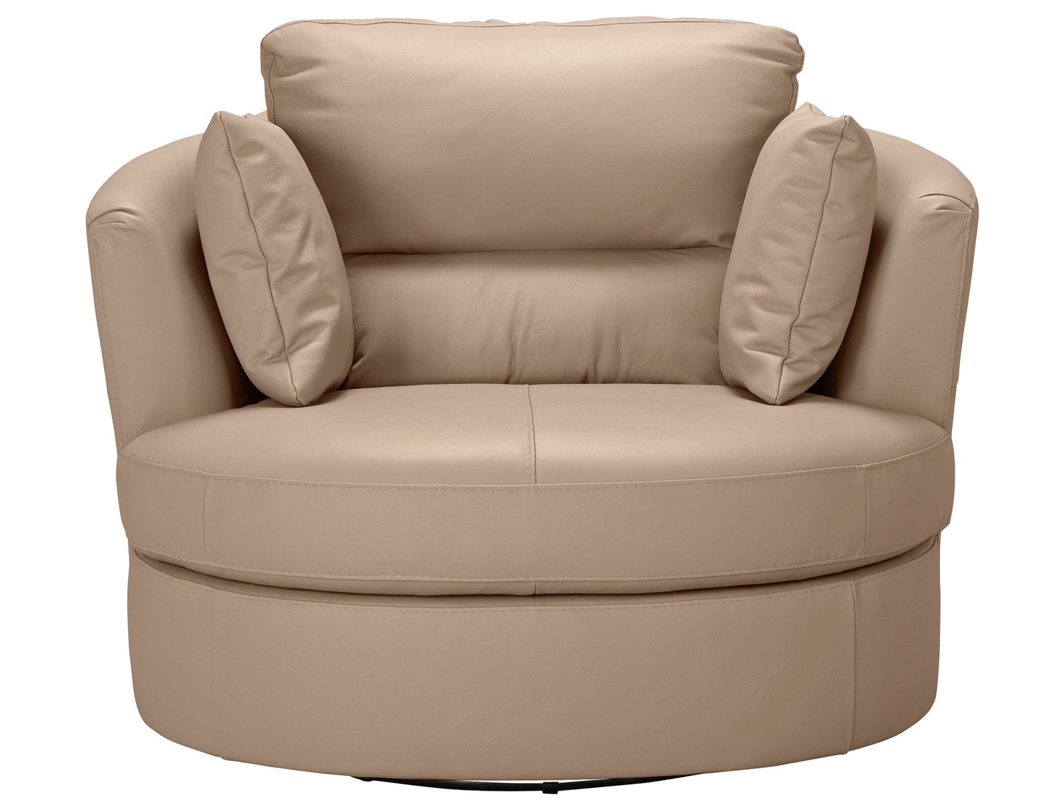 Argos Home Trieste Leather Swivel Chair - Taupe