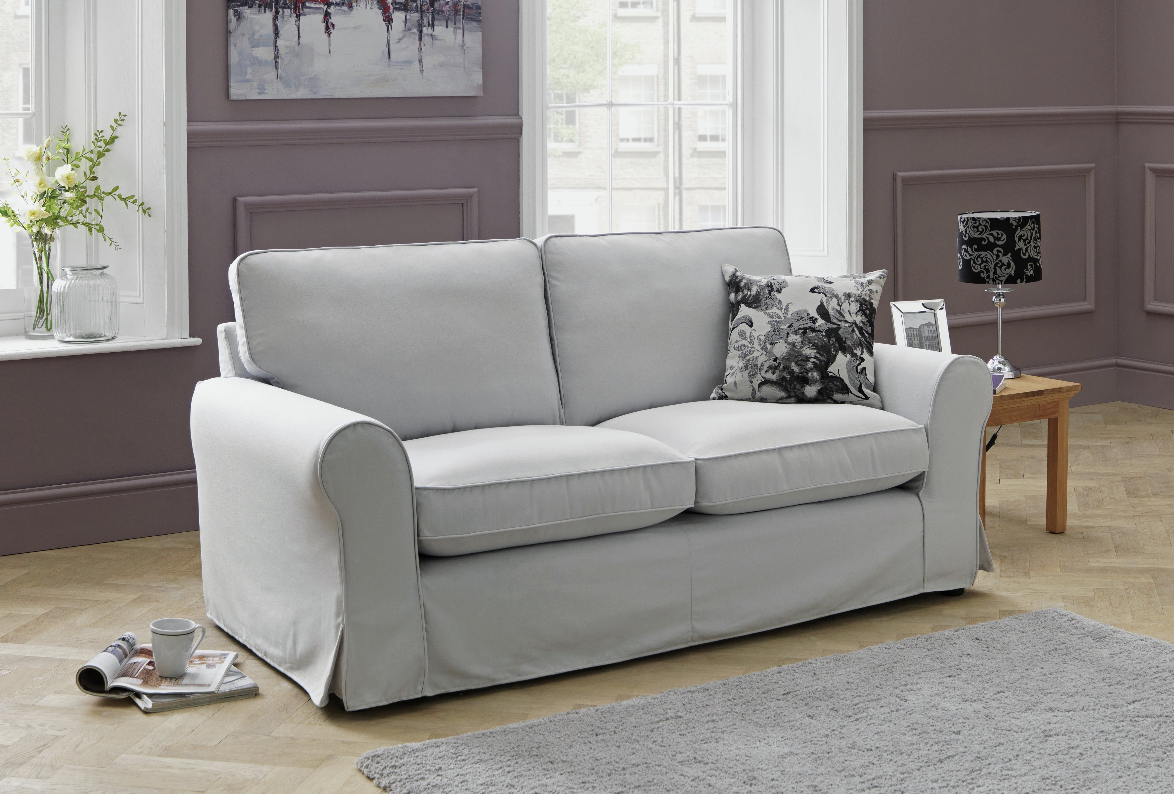 HOME Charlotte 2 Seater Fabric Sofa with Loose Cover Review