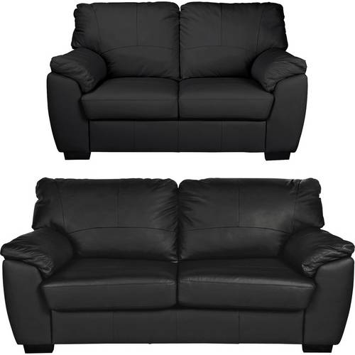 Buy Argos Home Milano Leather 2 Seater And 3 Seater Sofa Black Sofa Sets Argos