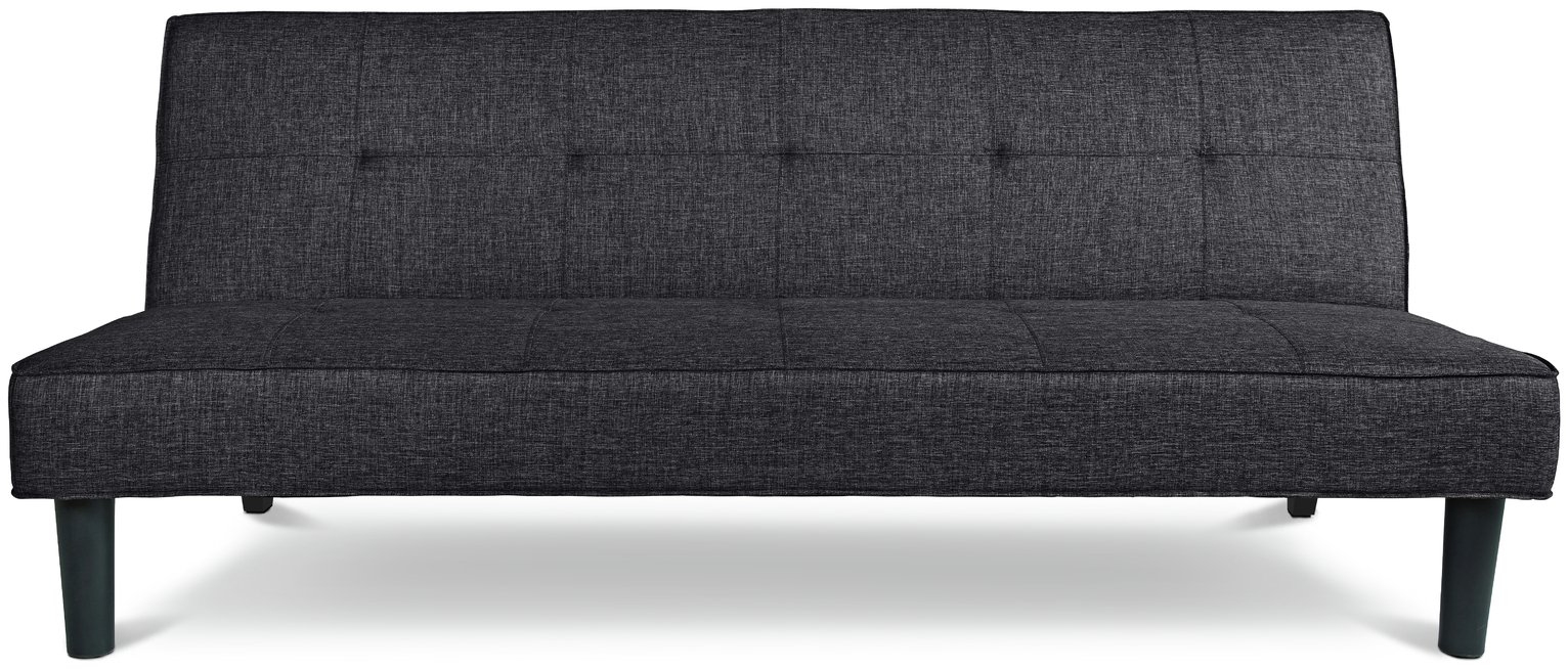 Habitat Patsy Fabric 2 Seater Clic Clac Sofa Bed - Charcoal