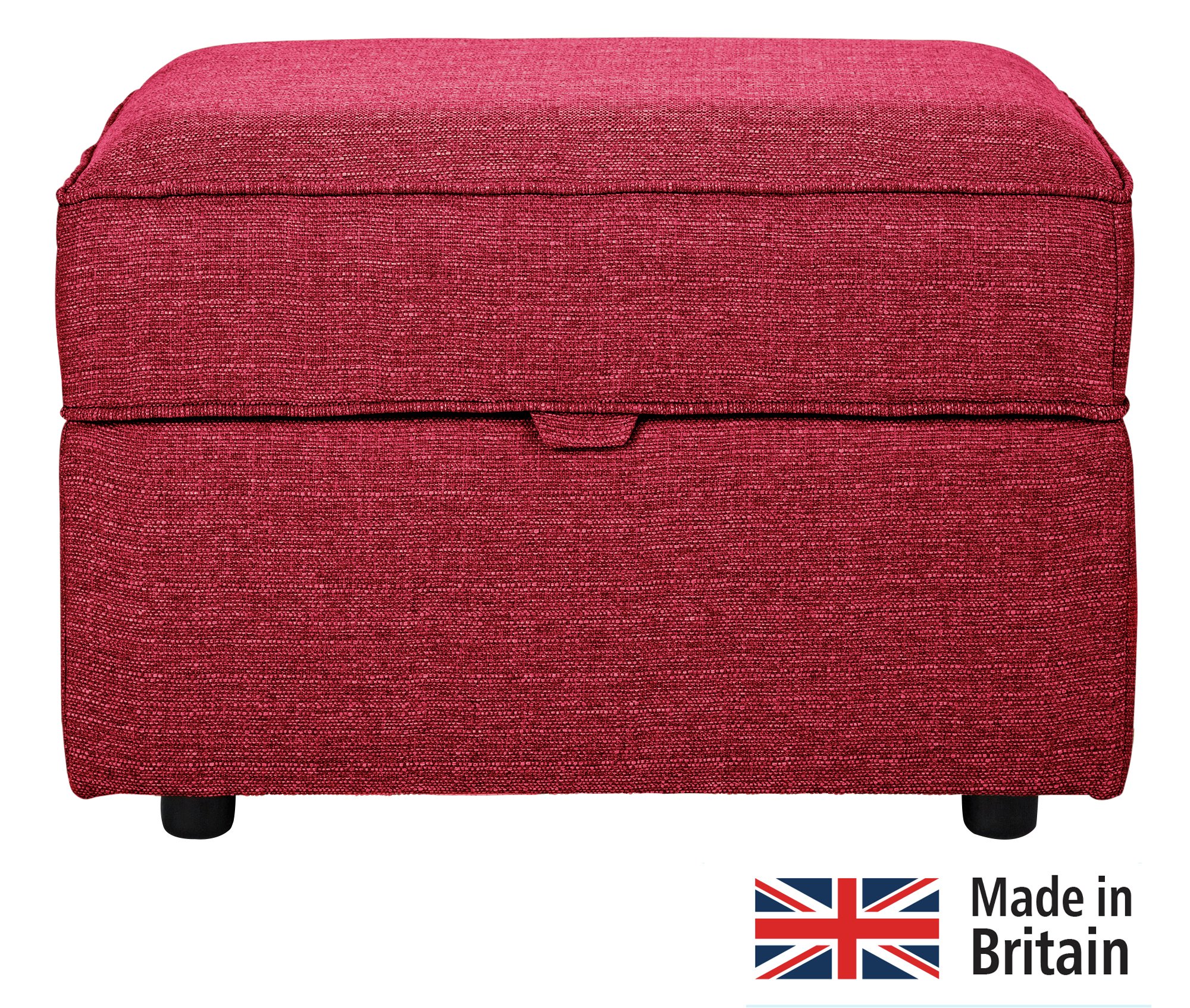 Argos Home Clara Fabric Storage Footstool - Red