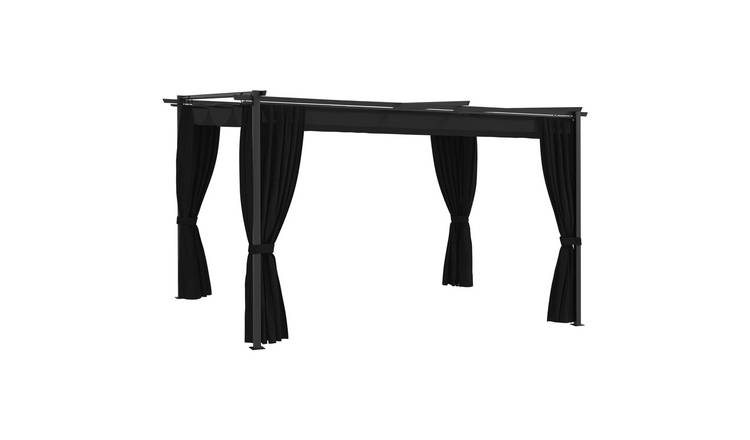 Walplus 4 x 3 m Garden Gazebo - Anthracite
