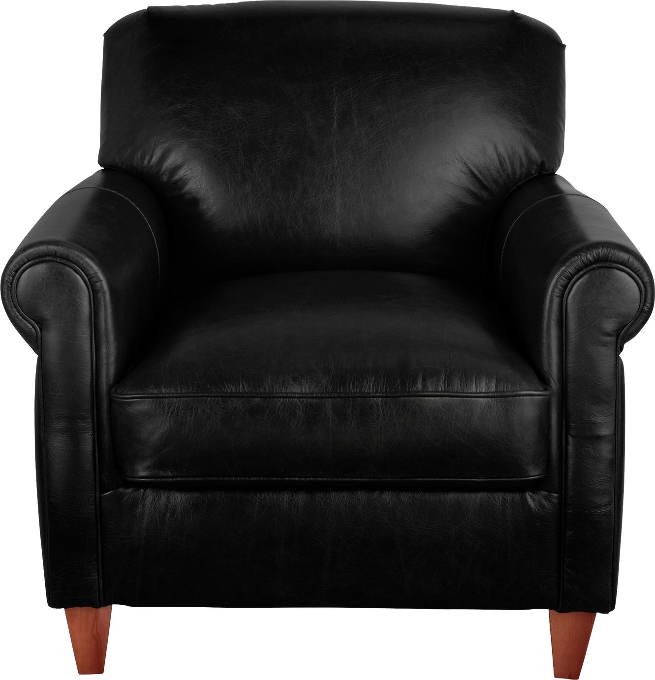 Argos Home Kingsley Leather Accent Chair - Black