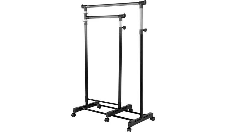 Buy Argos Home Clothes Rail With Lower Swing Out Rail Black Hanging Rails And Canvas Wardrobes Argos