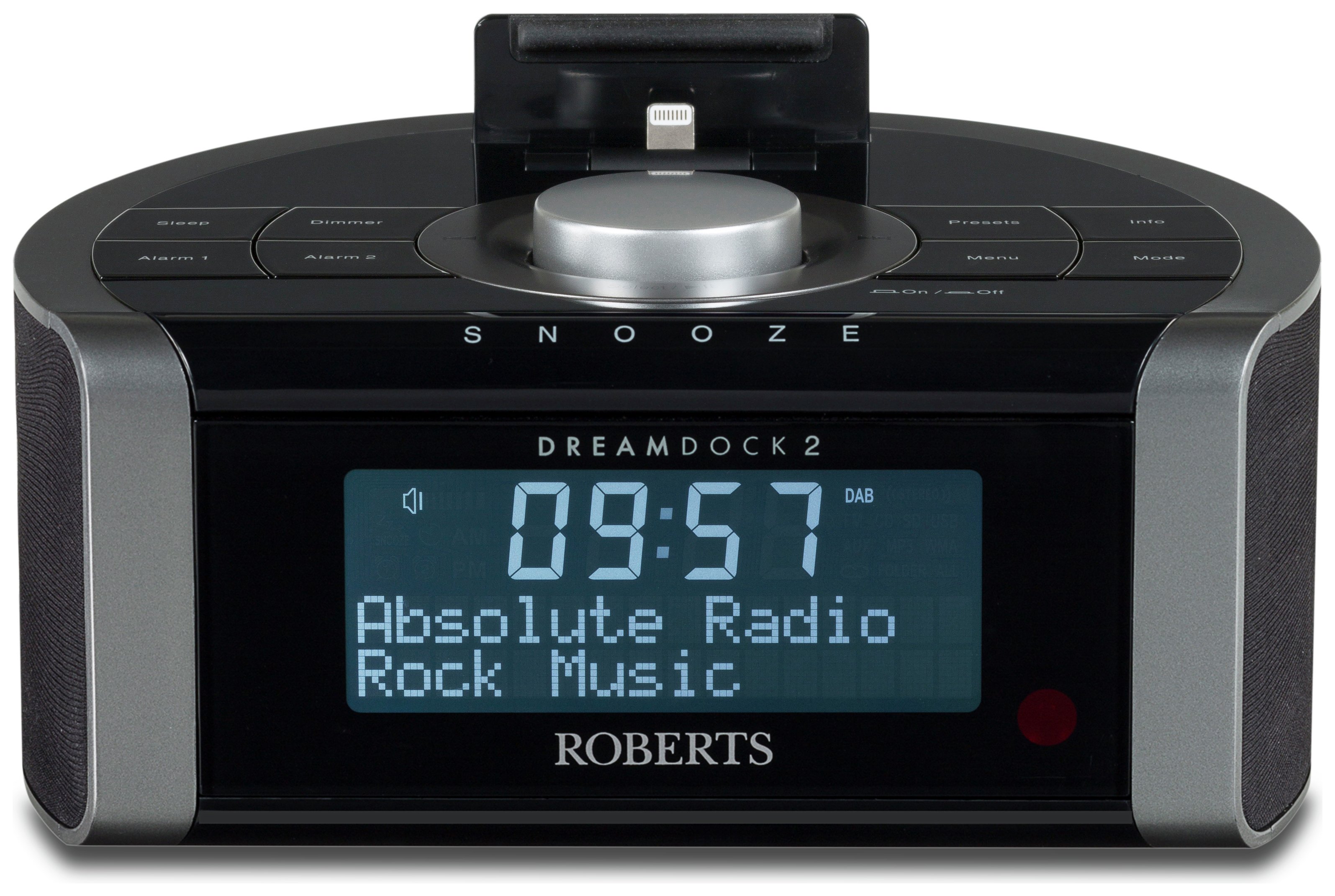 Roberts Radio Dreamdock 2 Digital Clock Radio - Black