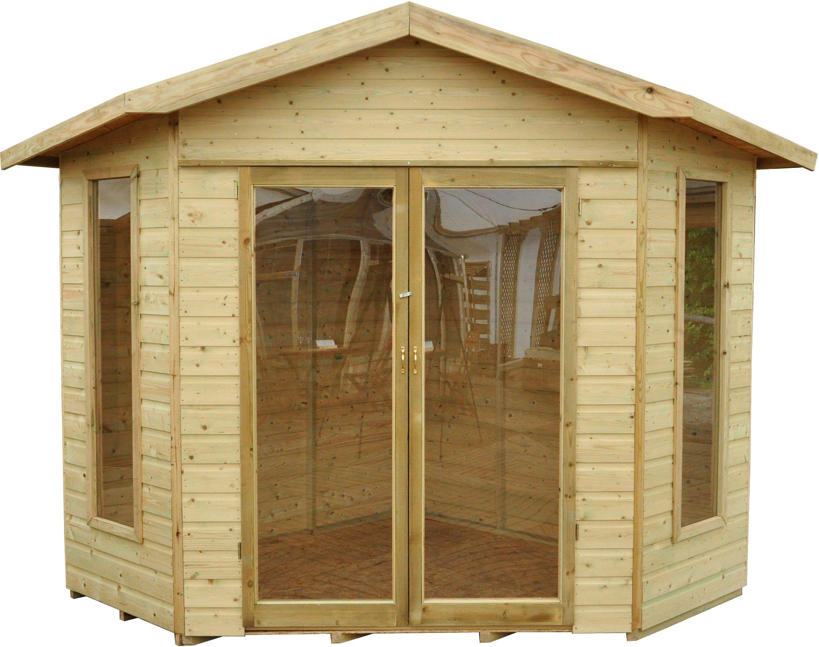 Forest Blockley Wooden Corner Summerhouse - 7 x 7ft