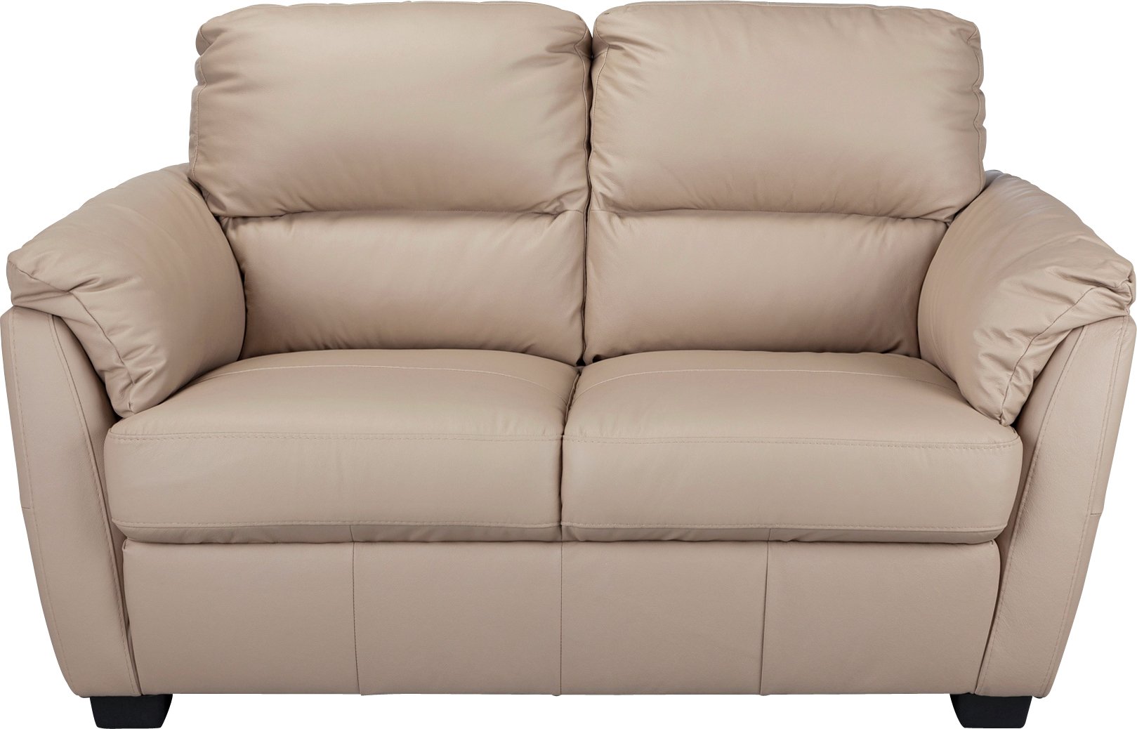 Argos Home Trieste 2 Seater Leather Sofa - Taupe