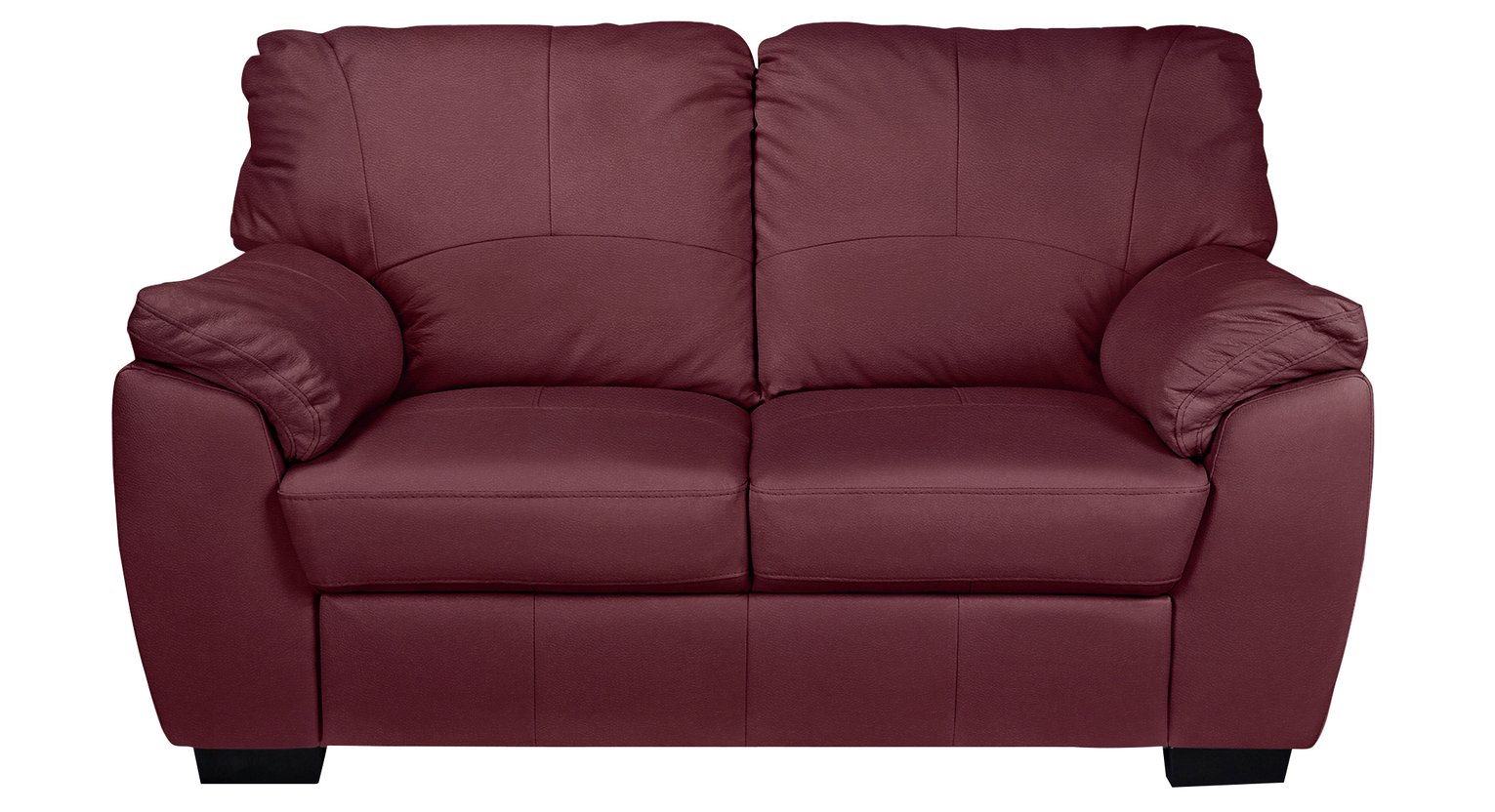 Argos Home Milano Leather 2 Seater & 3 Seater Sofa -Burgundy