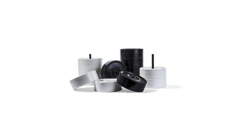 Rolly Toys Large Garden Draughts Pieces with King Poles - Black White