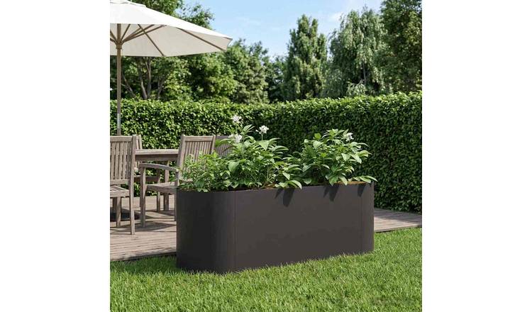 Walplus Steel Raised Garden Bed - Black - 120 x 40 x 40 cm