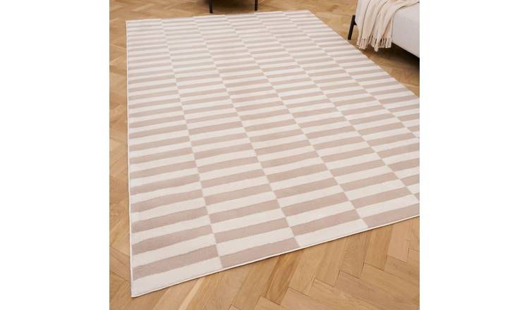 The Rugs Beige Loft Striped Rug - 200 x 290cm