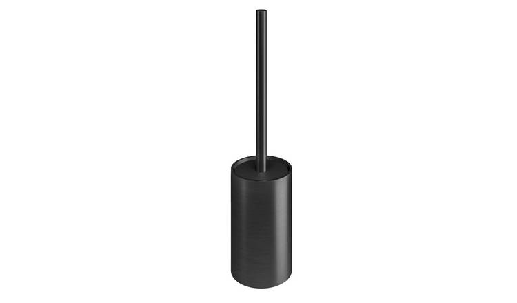Cosmic Architect Toilet Brush & Holder - Brushed Black Pvd