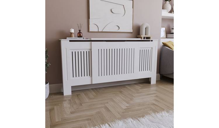 Vida Designs Chelsea Adjustable Radiator Cover - White