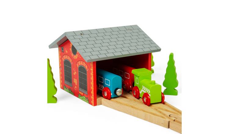 Bigjigs Rail Double Engine Shed - 3 Years +
