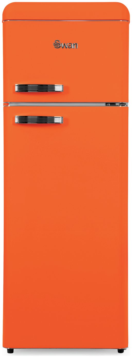 Swan SR11010ON Retro Tall Fridge Freezer - Orange