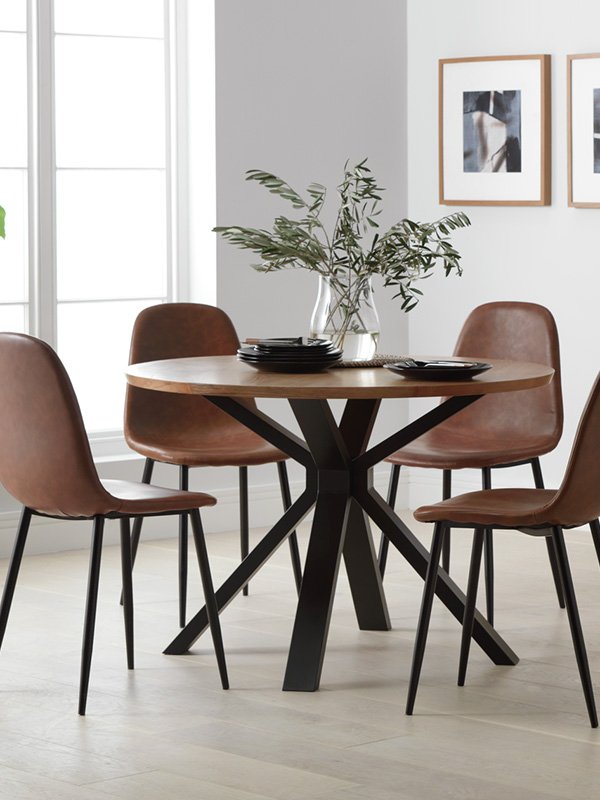 Affordable round dining store table set