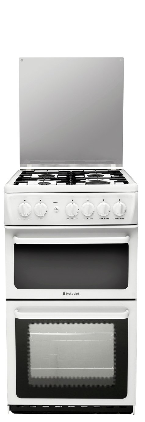 Hotpoint HAGL51P Twin Gas Cooker - White