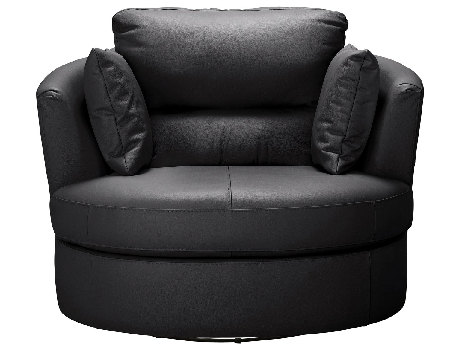 Argos Home Trieste Leather Swivel Chair - Black