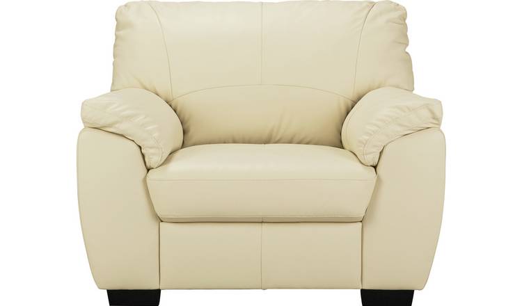 Argos tan leather discount chair