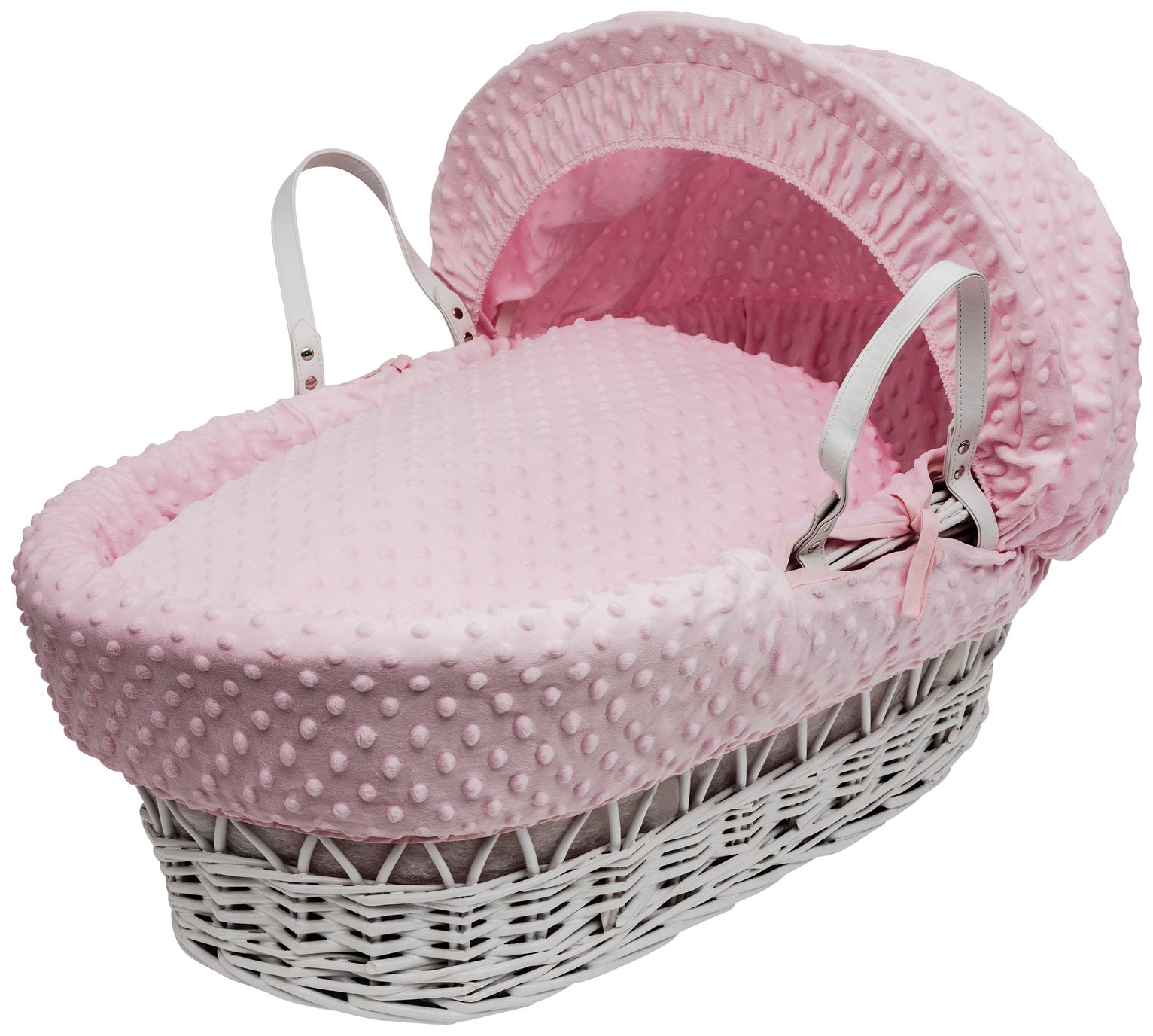 Kinder Valley Pink Dimple White Wicker Basket review