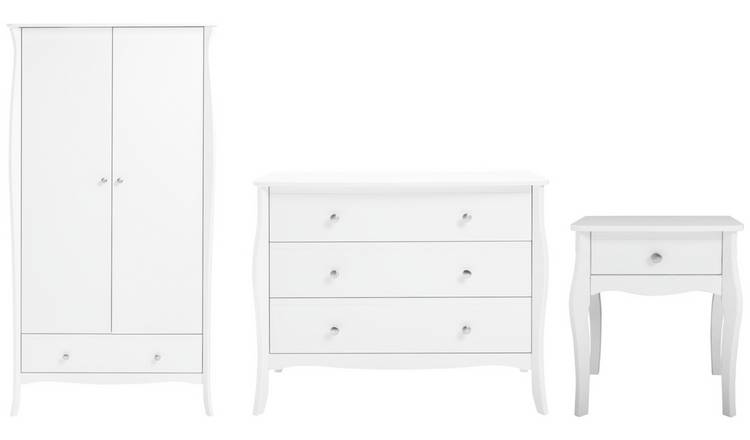 Argos Home Amelie 3 Piece 2 Door Wardrobe Set - White