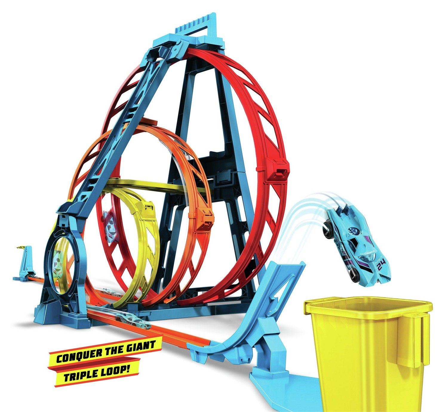 hot wheels triple threat stunt set