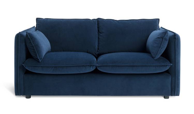 Argos blue 2024 velvet sofa