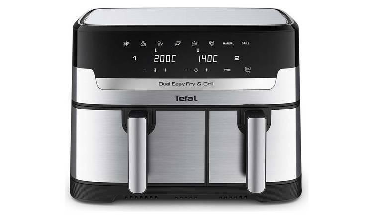 Buy Tefal Easy Fry EY905D40 8.3L Dual Air Fryer & Grill - Silver