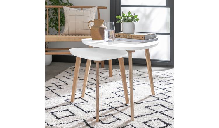 Habitat Cato Nest of 2 Tables - White