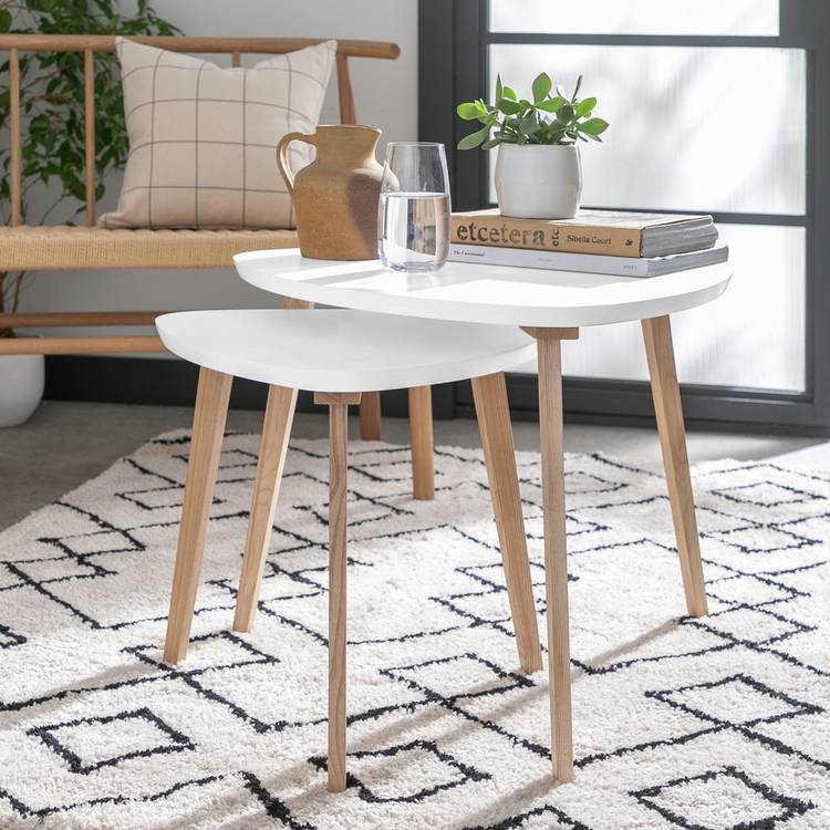 Habitat Cato Nest of 2 Tables - White 0