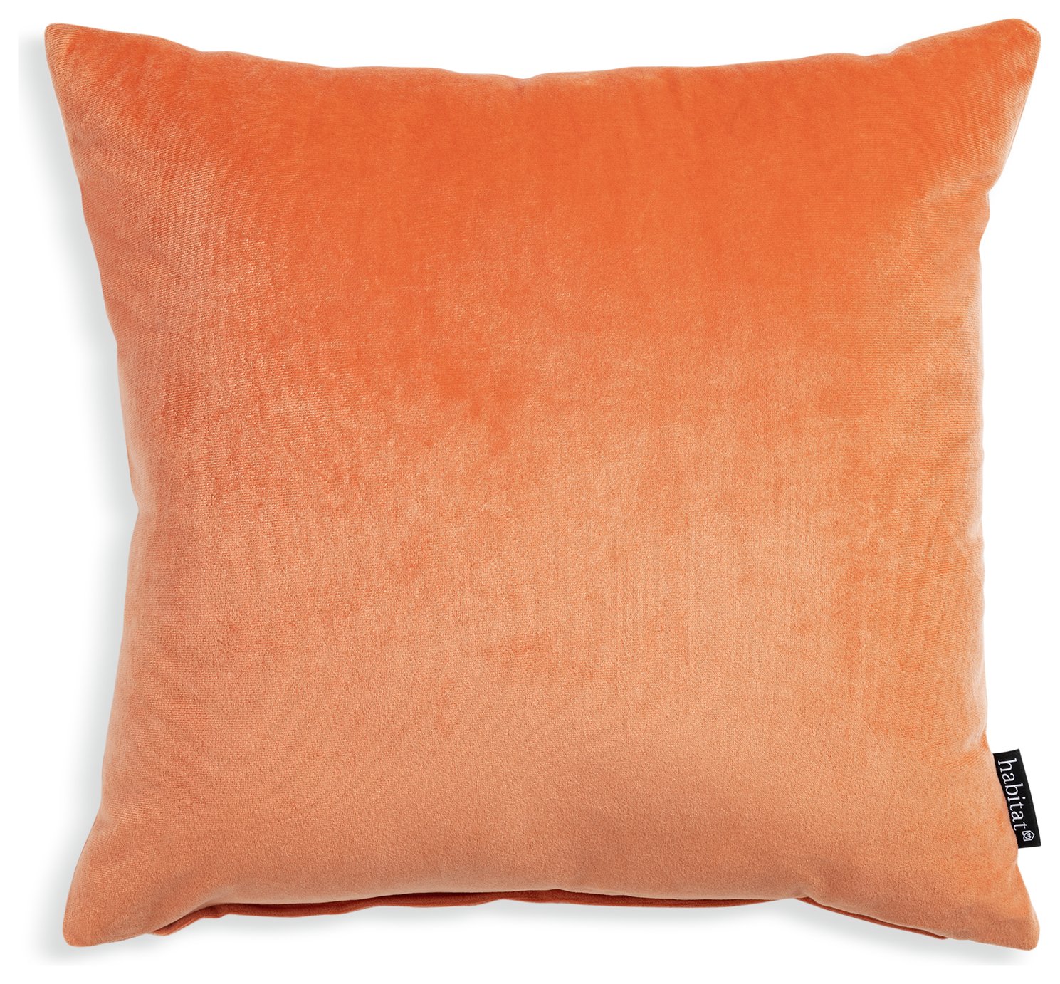 Habitat Velvet Cushion - Orange - 43x43cm