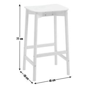 Buy Habitat Nina Solid Birch Bar Stool Natural Bar stools