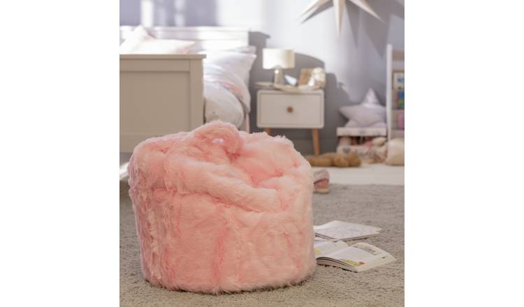 Faux fur pink fluffy bean bag new arrivals