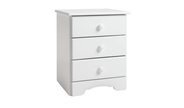 White bedside deals drawers argos