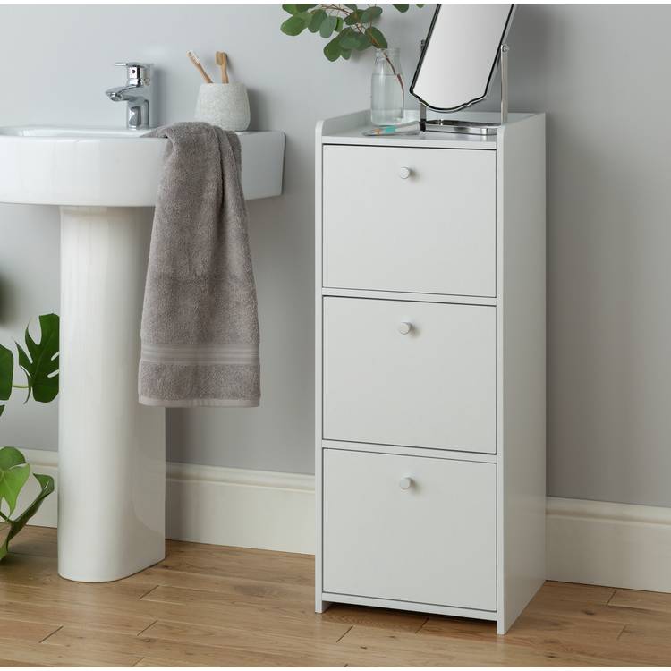 Argos Home Prime 3 Drawer Bathroom Drawer Unit - White 0