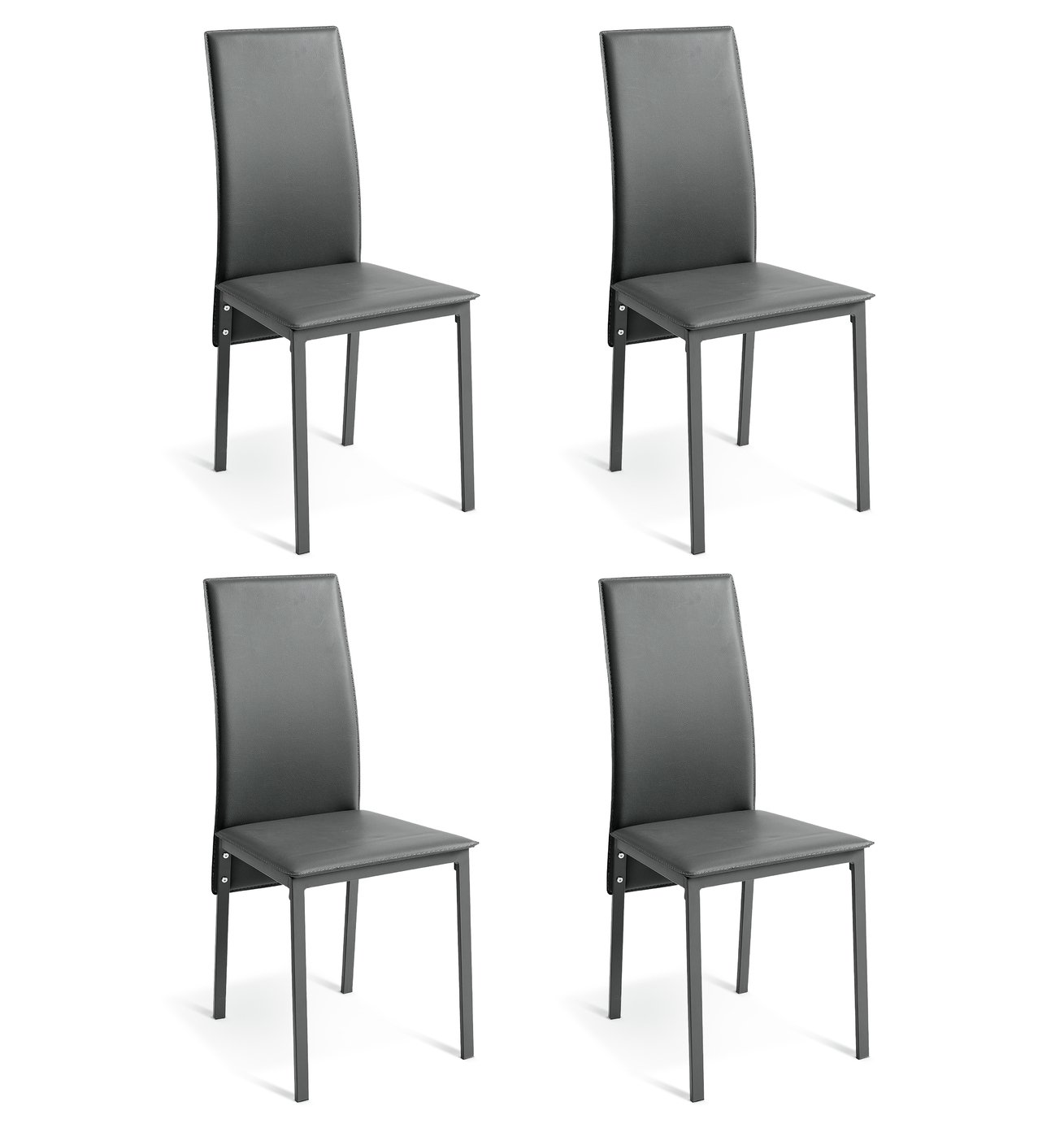 Argos Home 4 Lido Metal Dining Chairs - Grey