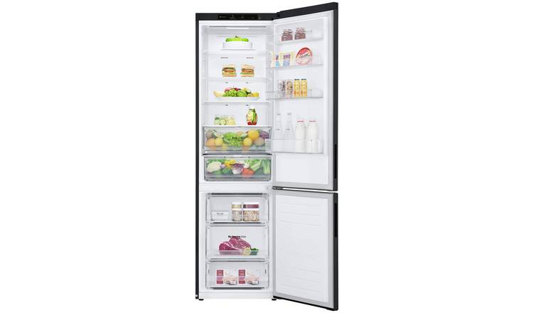 LG GBP62MCNAC Fridge Freezer - Black - No Frost - 70/30 - Freestanding